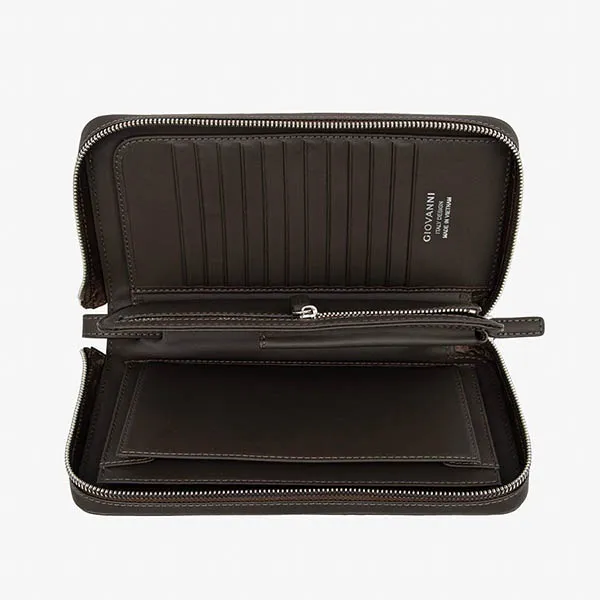 Túi Cầm Tay Nam Giovanni Clutch GCL0056-1 Màu Ghi Đậm