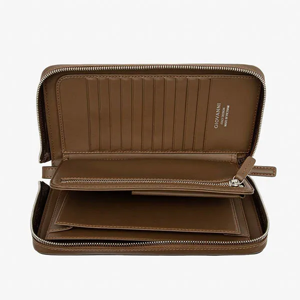 Túi Cầm Tay Nam Giovanni Clutch GCL0056-1 Màu Nâu - Túi xách - Vua Hàng Hiệu