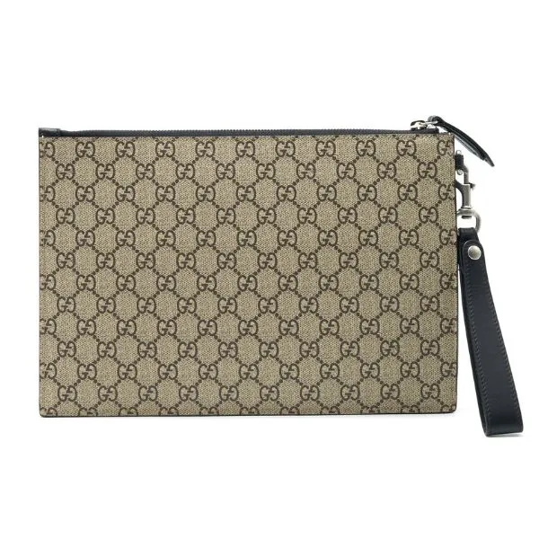 Túi Cầm Tay Nam Gucci Bestiary Pouch With Kingsnake Màu Nâu