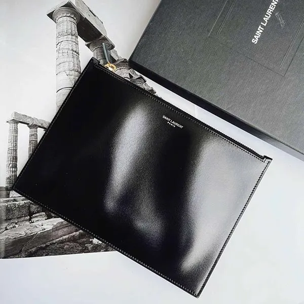 Túi Cầm Tay Yves Saint Laurent YSL Pouch Bag Màu Đen - Túi xách - Vua Hàng Hiệu