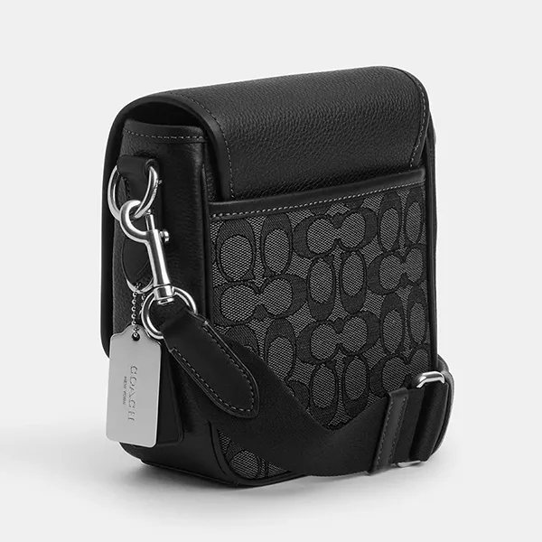 Túi Đeo Chéo Nam Coach Lucas Crossbody In Signature Jacquard CO915 SVO1U Màu Đen