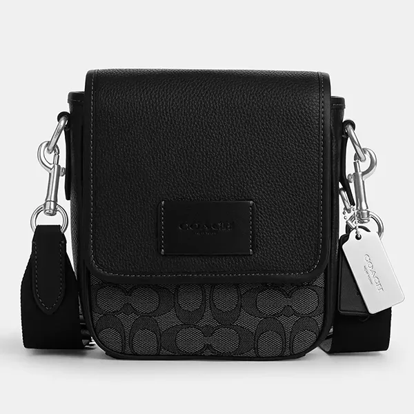 Túi Đeo Chéo Nam Coach Lucas Crossbody In Signature Jacquard CO915 SVO1U Màu Đen