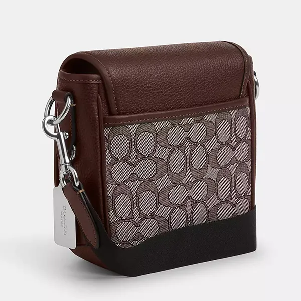 Túi Đeo Chéo Nam Coach Lucas Crossbody In Signature Jacquard CO915 SVS8S Màu Nâu - Túi xách - Vua Hàng Hiệu