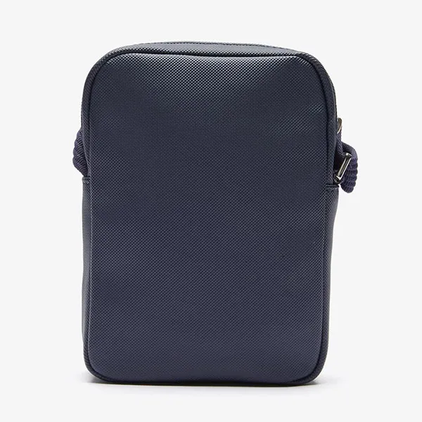 Túi Đeo Chéo Nam Lacoste Classic Petit Piqué Vertical Zip Bag NH2340HC 021 Màu Xanh Navy - Túi xách - Vua Hàng Hiệu
