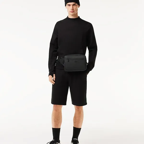 Túi Đeo Chéo Nam Lacoste Men's Piqué Crossbody NH4437OO Màu Đen - Túi xách - Vua Hàng Hiệu