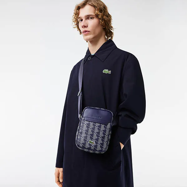 Túi Đeo Chéo Nam Lacoste The Blend Satchel Mono Marine Laponie NH4482BG M83 Màu Xanh Navy