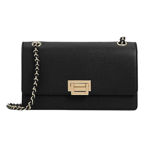 Túi Đeo Chéo Nữ Charles & Keith CNK Everline Braided-Strap Shoulder Bag Black CK2-20840579 Màu Đen