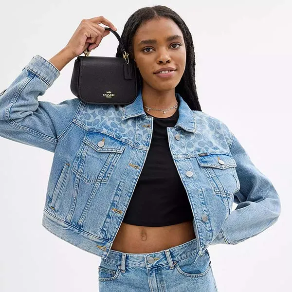 Túi Đeo Chéo Nữ Coach Lysa Top Handle Bag CX575 Màu Đen
