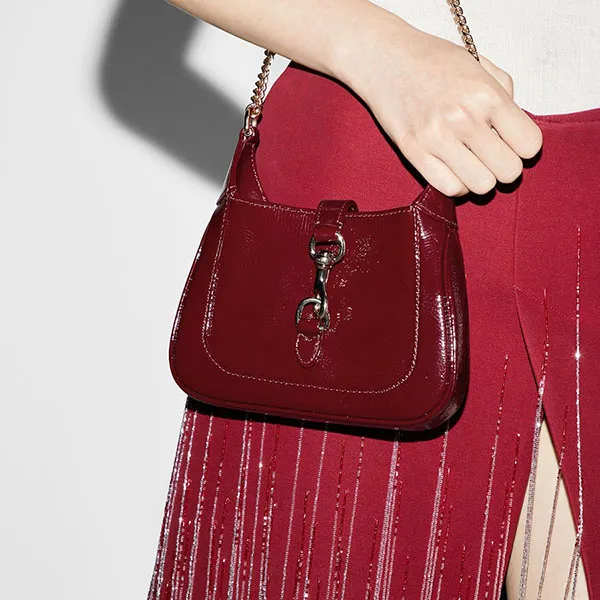 Túi Đeo Chéo Nữ Gucci Jackie Notte Mini Bag Màu Đỏ Đô