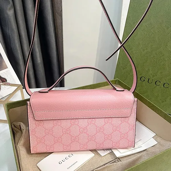Túi Đeo Chéo Nữ Gucci Padlock Mini Pink Bag Màu Hồng