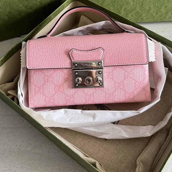 Túi Đeo Chéo Nữ Gucci Padlock Mini Pink Bag Màu Hồng