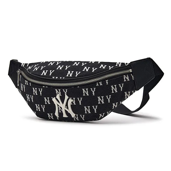 Túi Đeo Hông MLB Korea Classic Mono Jacquard Hip Sack New York Yankees Black 3AHSM014N-50BKS Màu Đen