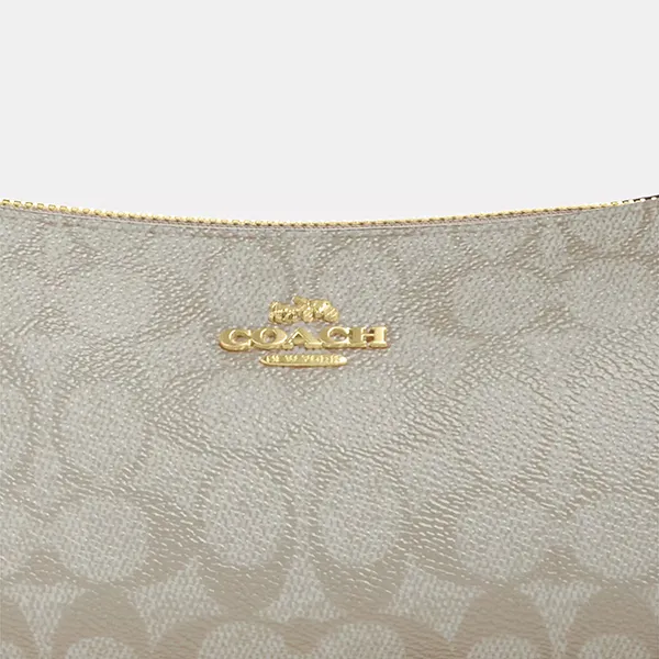 Túi Đeo Vai Nữ Coach Charlotte Shoulder Bag In Signature Canvas CX580 Im/Champagne Multi Màu Be
