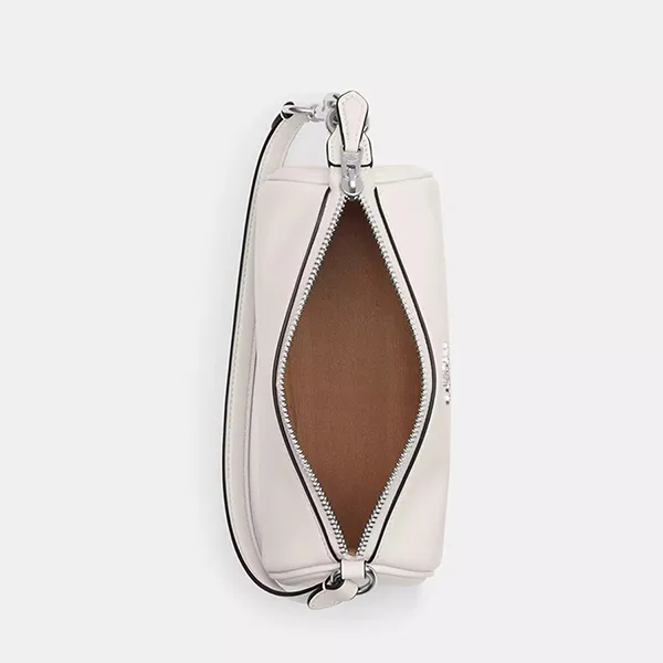 Túi Đeo Vai Nữ Coach Nolita Barrel Bag CR830 Silver/Chalk Màu Trắng
