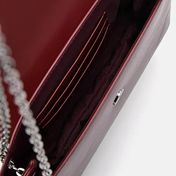 Túi Đeo Vai Nữ Pedro Textured Bow Phone Pouch Wine PW4-65940036 Màu Đỏ Mận