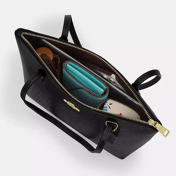 Túi Tote Nữ Coach Fiona Zip CW395 Màu Đen