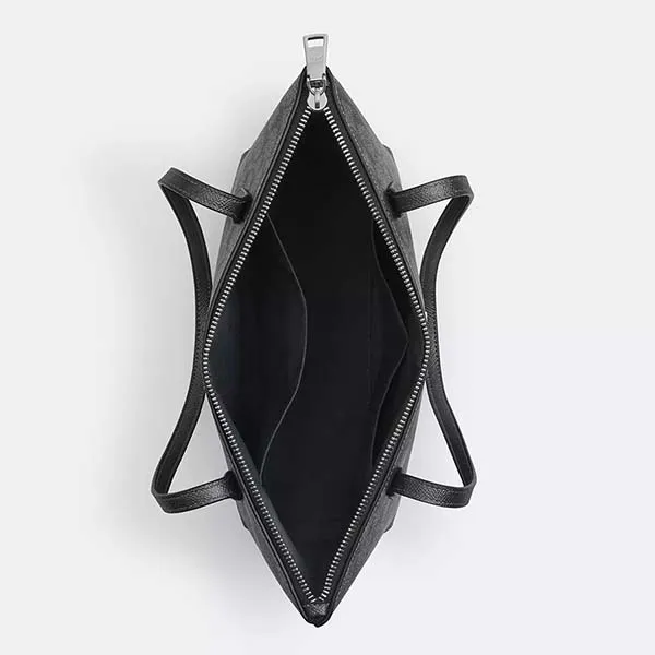 Túi Tote Nữ Coach Fiona Zip In Signature Canvas CW396 Màu Xám Đen - Túi xách - Vua Hàng Hiệu