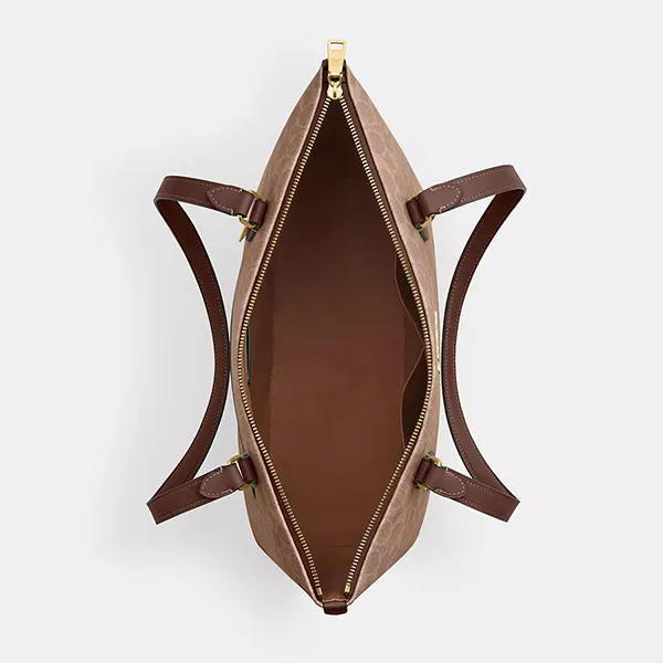 Túi Tote Nữ Coach Gallery Tote Bag In Signature Canvas CW381 Gold/Tan/Brown Màu Nâu - Túi xách - Vua Hàng Hiệu