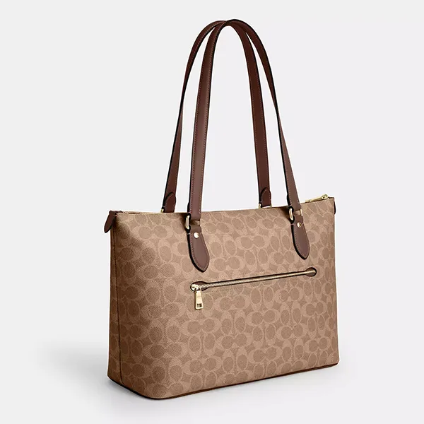 Túi Tote Nữ Coach Gallery Tote Bag In Signature Canvas CW381 Gold/Tan/Brown Màu Nâu - Túi xách - Vua Hàng Hiệu