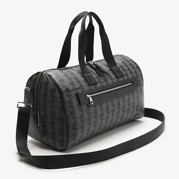 Túi Trống Lacoste Unisex The Blend Monogram Print Weekender NU4259LX H45 Màu Đen