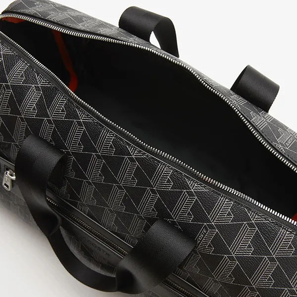 Túi Trống Lacoste Unisex The Blend Monogram Print Weekender NU4259LX H45 Màu Đen
