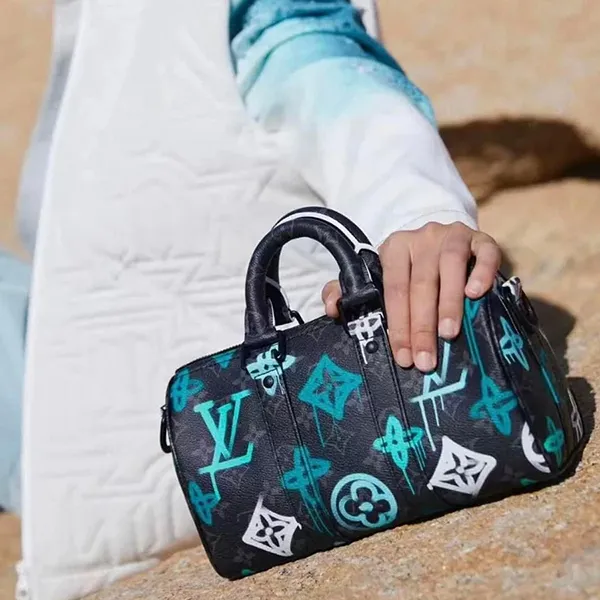 Túi Trống Louis Vuitton LV Keepall Bandoulière 25 M21399 Màu Xanh Đen