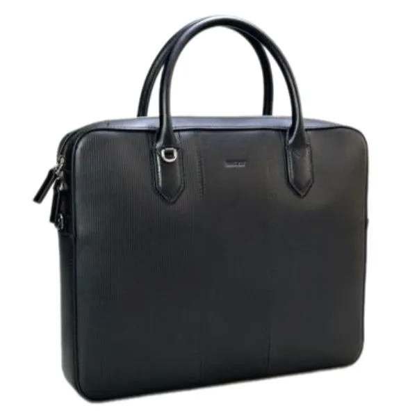 Túi Xách Tay Nam Bally Black Handbag With Vertical Stripes Màu Đen - Túi xách - Vua Hàng Hiệu