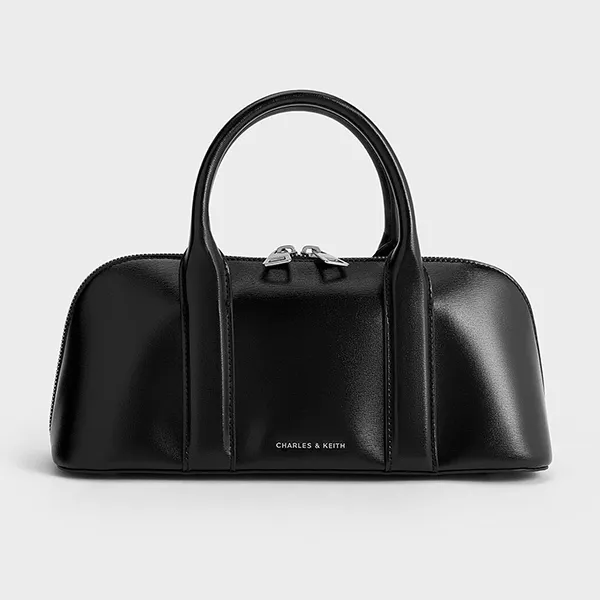 Túi Xách Tay Nữ Charles & Keith CNK Axel Bowling Bag CK2-30271439 Noir Màu Đen
