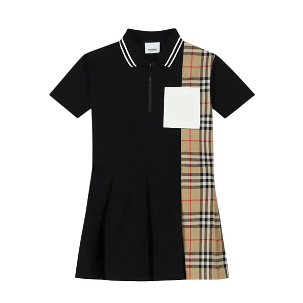 Váy Burberry Black Collar With Check Printed - 8042354 Màu Đen 14Y - Thời trang - Vua Hàng Hiệu