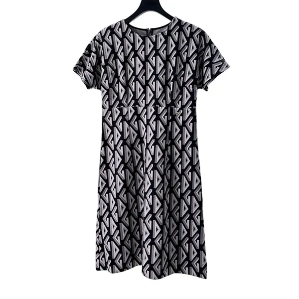 Váy Nữ Dolce & Gabbana D&G Black With Monogram Logo Printed - F6DDAT FJ7C7 Màu Đen Size 40 - Thời trang - Vua Hàng Hiệu