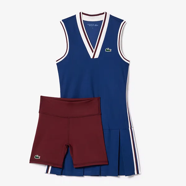 Váy Nữ Lacoste Women's Piqué Tennis Dress With Removable Liner EF1031 PIM Màu Xanh Blue Size 38 - Thời trang - Vua Hàng Hiệu