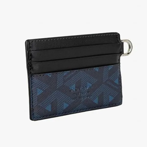 Ví Đựng Thẻ Nam Giovanni Card Wallet GCH0002-1 Màu Đen Phối Xanh Navy