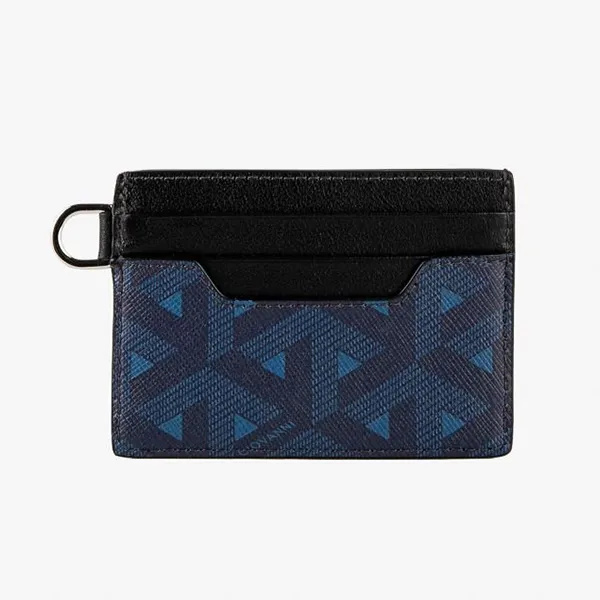 Ví Đựng Thẻ Nam Giovanni Card Wallet GCH0002-1 Màu Đen Phối Xanh Navy