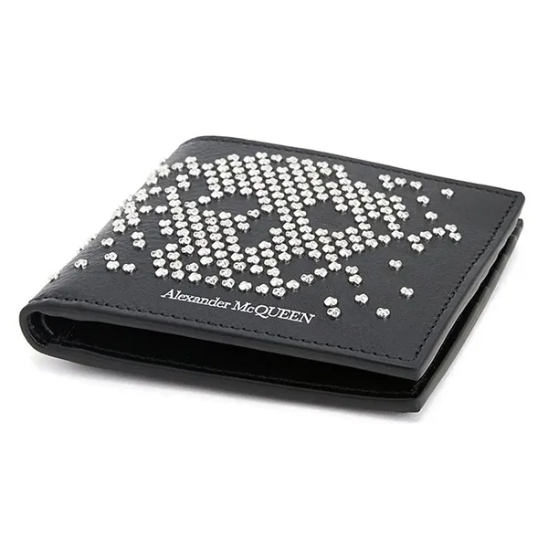 Ví Nam Alexander McQueen Stud Skull Wallet Black Màu Đen