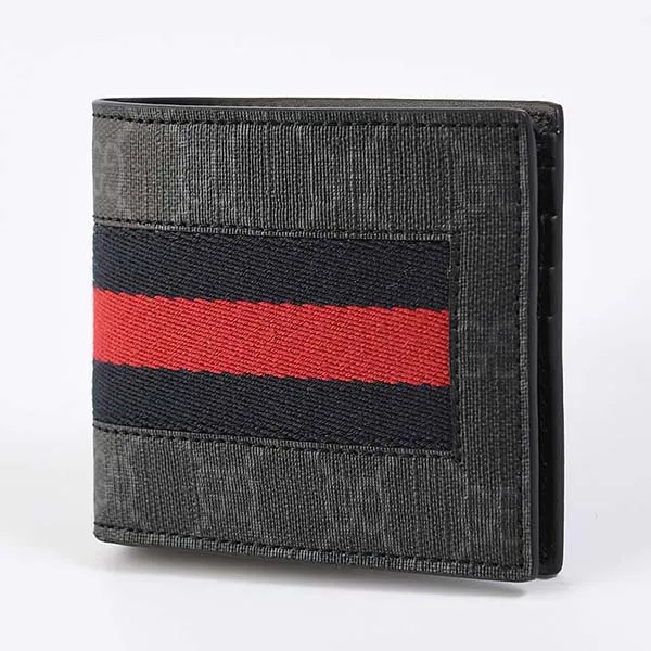 Ví Nam Gucci Ophidia GG Supreme Canvas Wallet With Black And Red Web 408827 KHN4N 1095 Màu Đen Xám - Túi xách - Vua Hàng Hiệu
