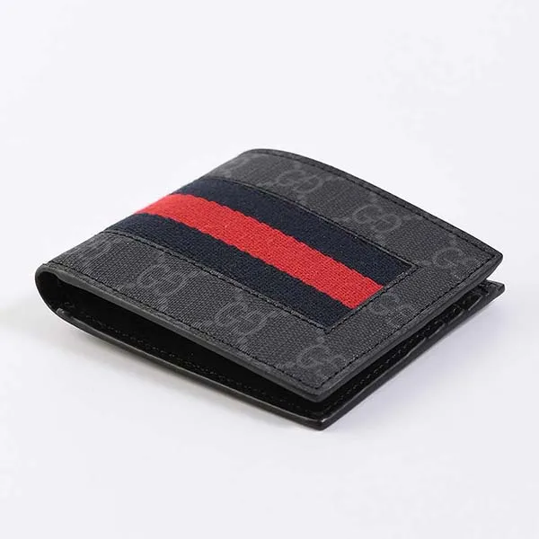 Ví Nam Gucci Ophidia GG Supreme Canvas Wallet With Black And Red Web 408827 KHN4N 1095 Màu Đen Xám - Túi xách - Vua Hàng Hiệu