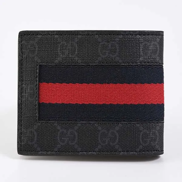 Ví Nam Gucci Ophidia GG Supreme Canvas Wallet With Black And Red Web 408827 KHN4N 1095 Màu Đen Xám - Túi xách - Vua Hàng Hiệu