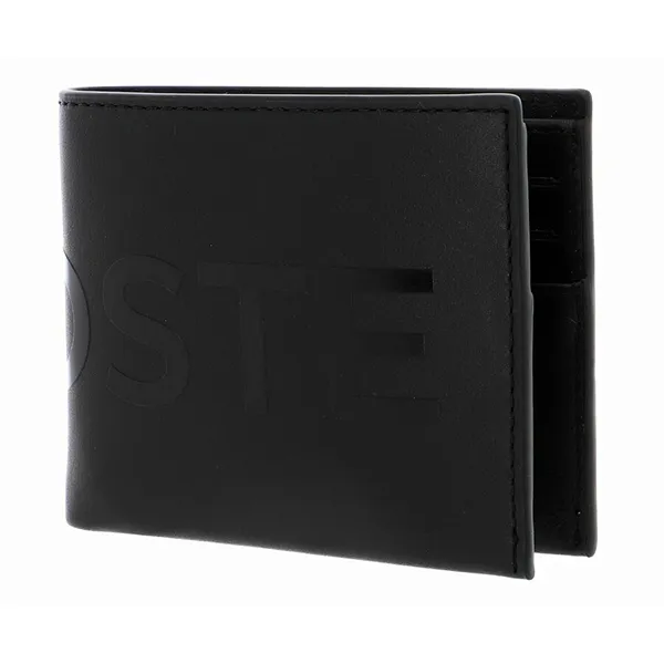 Ví Nam Lacoste Signature Small Leather NH2934IA 000 Màu Đen