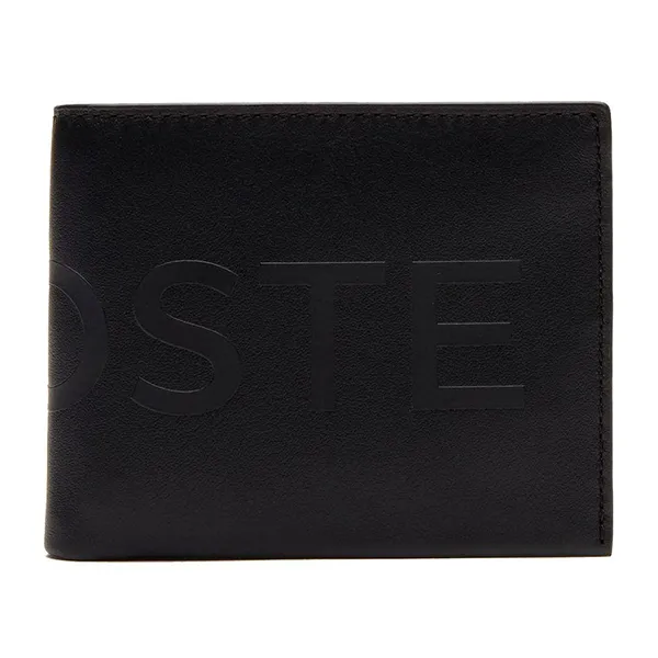Ví Nam Lacoste Signature Small Leather NH2934IA 000 Màu Đen