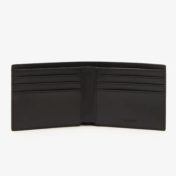 Ví Nam Lacoste The Blend Monogram Print Wallet NH4137BG L83 Mono Noir Gris Estragon Màu Đen