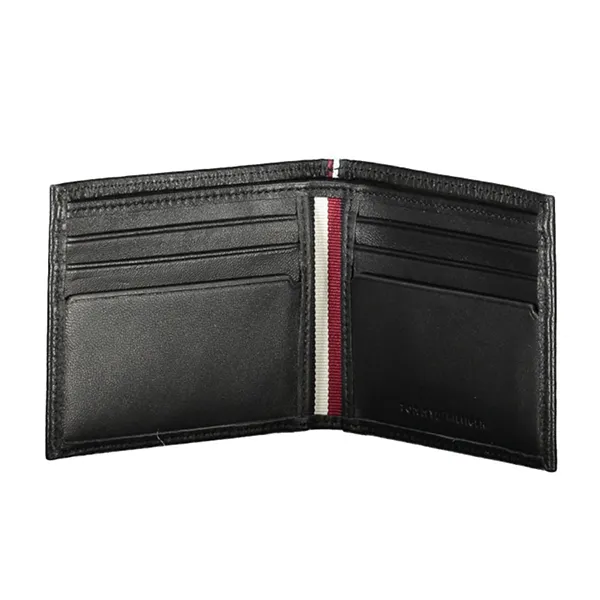 Ví Nam Tommy Hilfiger Men's Premium Leather Small Credit Card Wallet AM0AM12187_NEBDS Màu Đen
