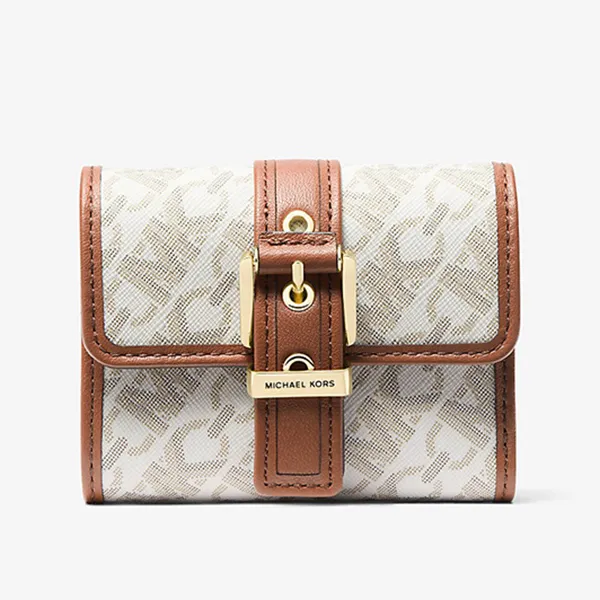 Ví Nữ Michael Kors MK Colby Small Empire Signature Logo Tri Fold Wallet 32T4GBAD5B Màu Vanilla - Túi xách - Vua Hàng Hiệu