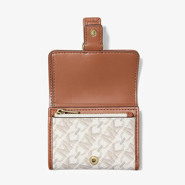 Ví Nữ Michael Kors MK Colby Small Empire Signature Logo Tri Fold Wallet 32T4GBAD5B Màu Vanilla - Túi xách - Vua Hàng Hiệu
