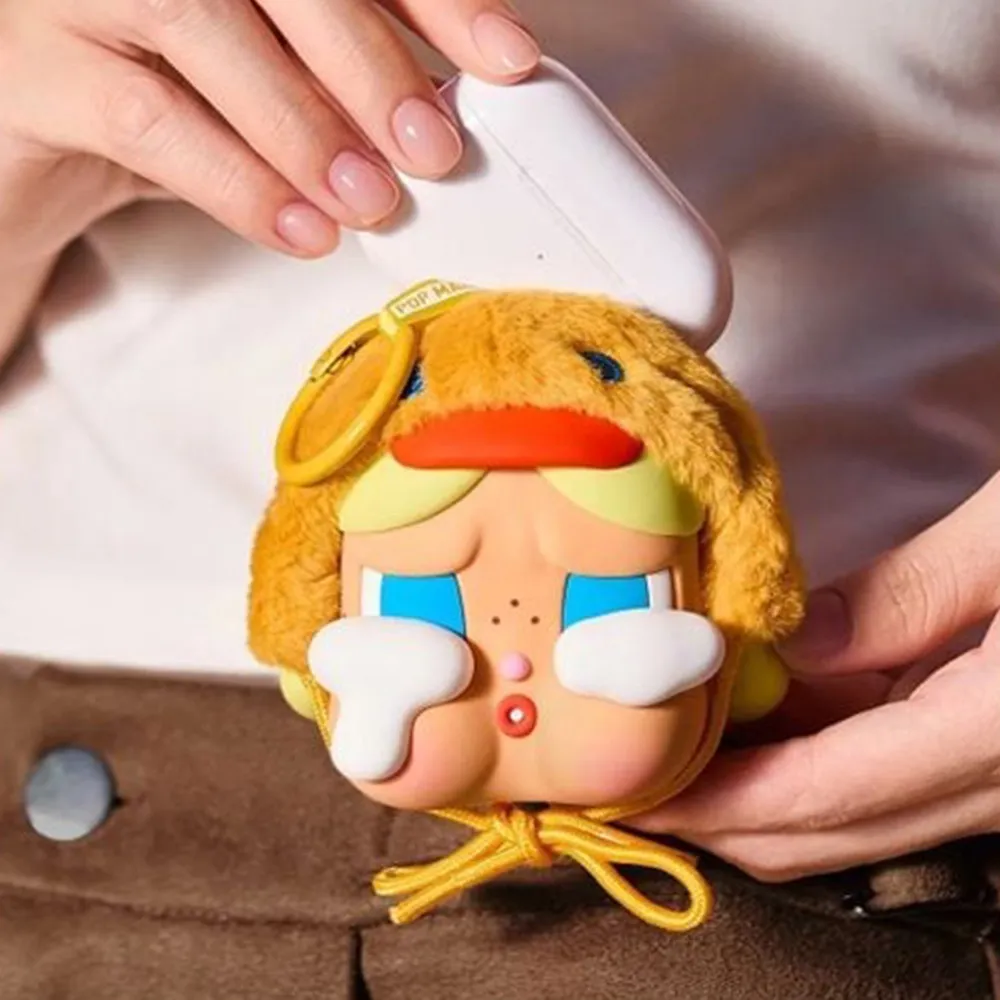 Vỏ Bọc Tai Nghe Pop Mart Crybaby Sunset Concert Series-Earphone Bag (Duck You) Màu Vàng