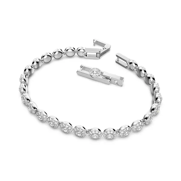 Vòng Đeo Tay Nữ Swarovski Una Angelic Tennis Bracelet Round Cut, Small, White, Rhodium Plated 5071173 Màu Trắng Bạc - Trang sức - Vua Hàng Hiệu