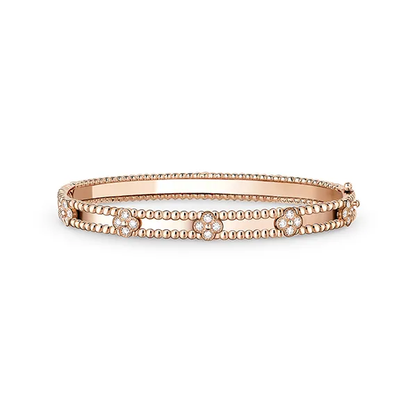 Vòng Đeo Tay Nữ Jewery Luxury Perlée Sweet Clovers Bracelet, Medium Model VCARP6X200 Màu Vàng Hồng - Trang sức - Vua Hàng Hiệu