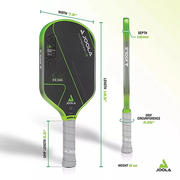 Vợt Pickleball Joola Ben Johns Hyperion 3 16mm Màu Đen Xanh