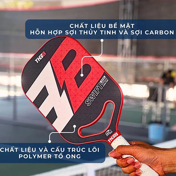 Vợt Pickleball The B Sports Màu Đen Đỏ