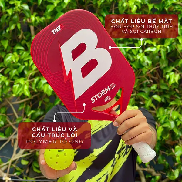 Vợt Pickleball The B Sports Màu Hồng Đỏ