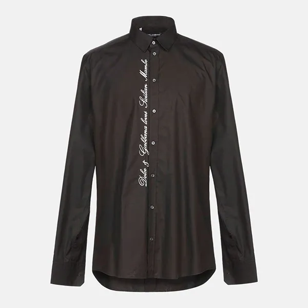Áo Sơ Mi Nam Dolce & Gabbana D&G Shirt G5EJ0Z FU5K9 Màu Đen Size 39